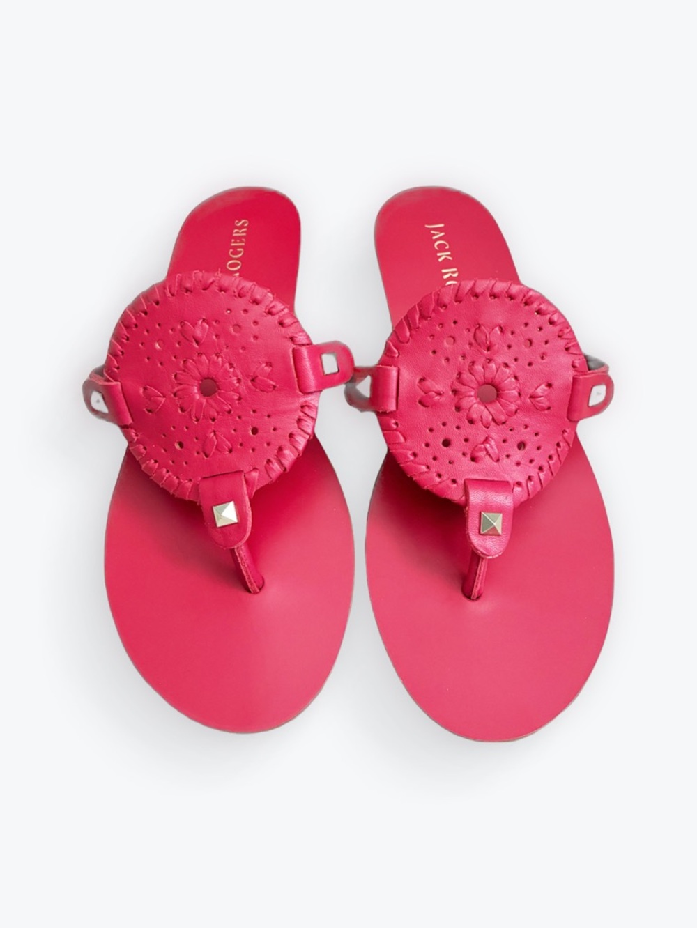 Jack Rogers Red Georgica Leather Ssndals 7.5